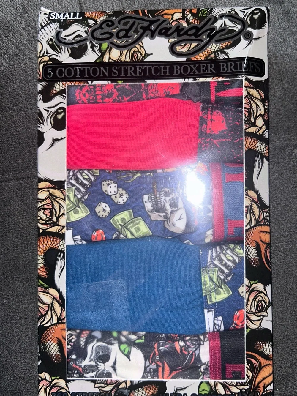 Ed Hardy 5-Pack Boxer Briefs Men’s Small